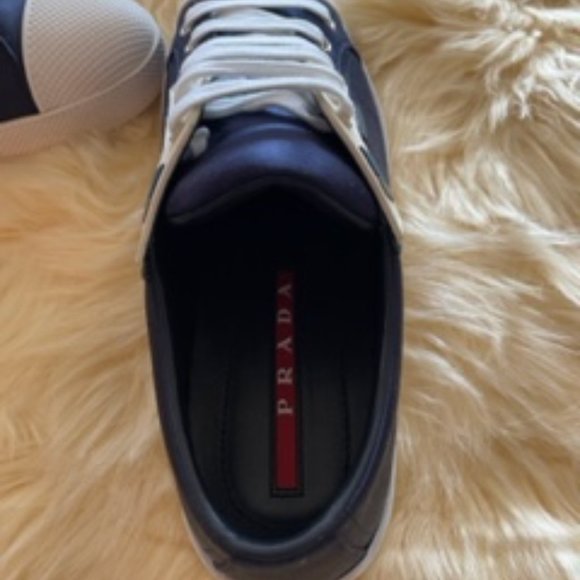 BLUE PRADA SNEAKERS!!! GREAT CONDITION!!! ONLY WORN ONCE!!!! - Picture 5 of 5